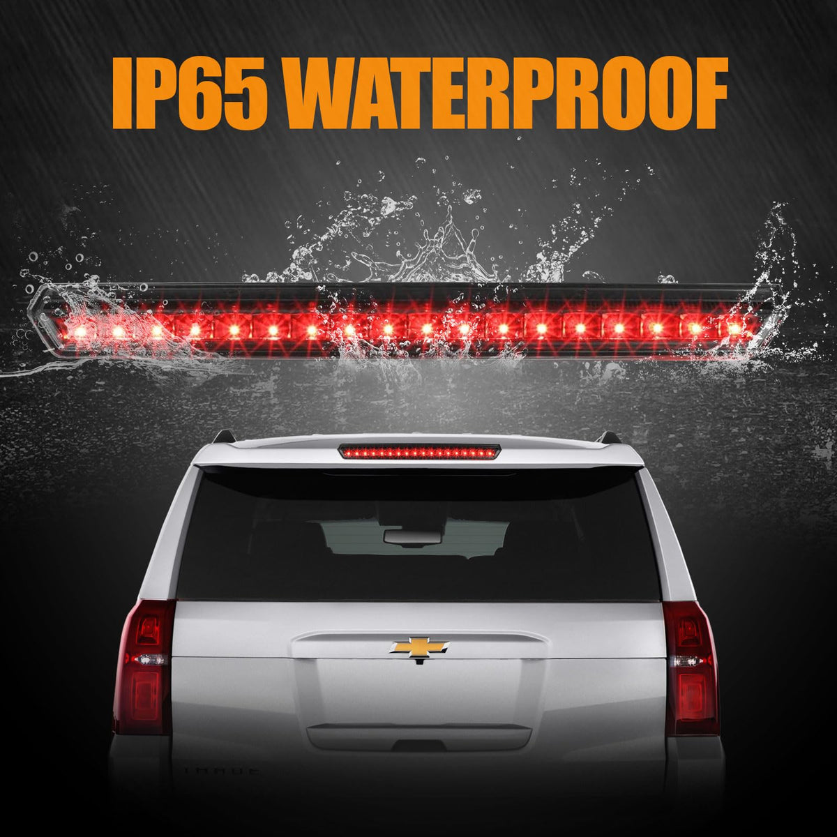 Third 3rd Brake Light, LED High Mount Stop Light for 1999-2007 Chevy Silverado GMC Sierra 1500 2500 3500 HD Classic, Rear Center Cab Roof Tail Cargo Lamp, Smoke Lens