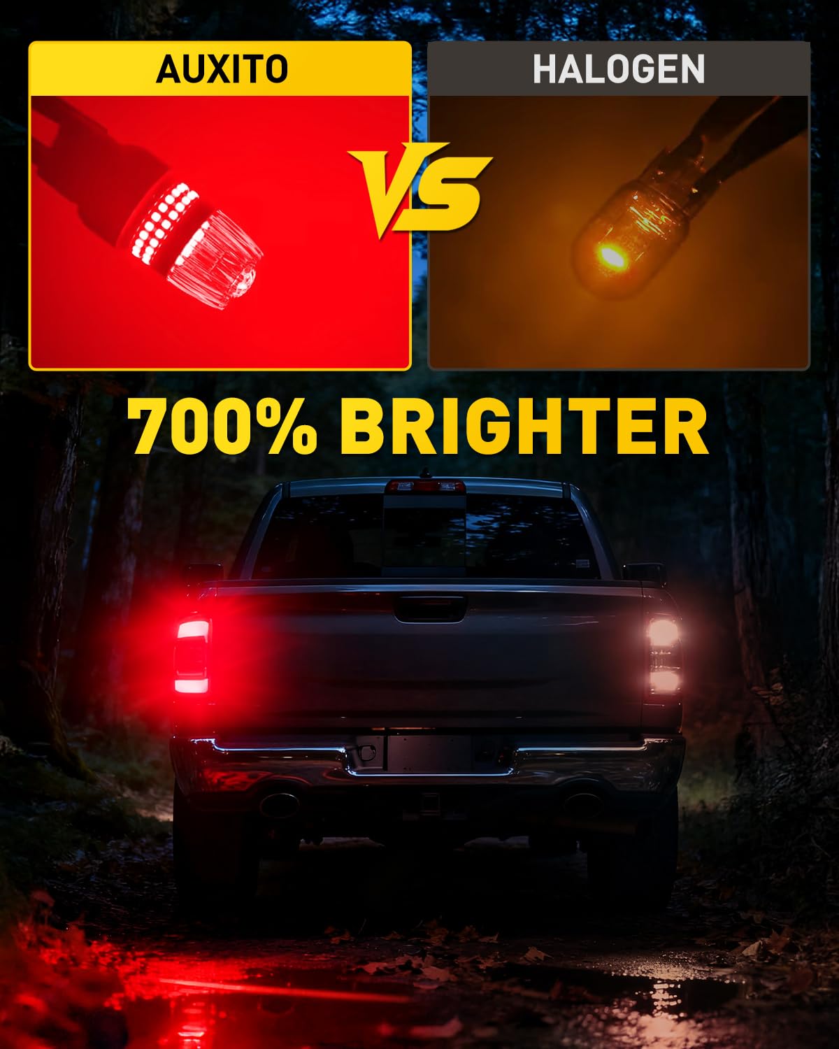AUXITO 194 LED Bulb 6000K White Dome Light, 168 2825 W5W T10 Wedge 24-SMD 3014 Chipsets Error Free LED Replacement Light for Car Interior LED Dome Map Door License Marker Lights, Pack of 10