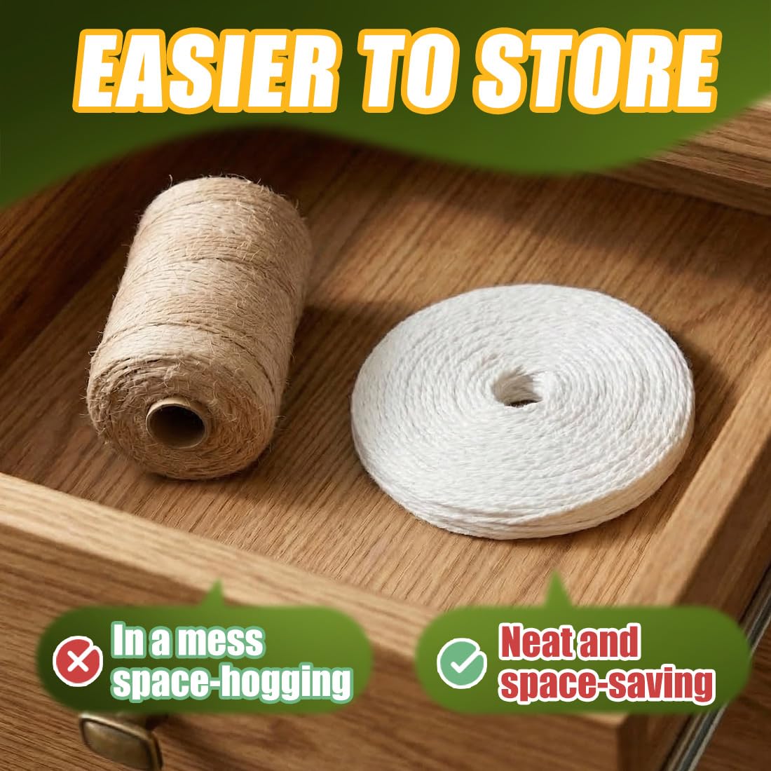 1000FT Natural Jute Twine String Bulk Hemp Rope Cord for Crafts Gardening Gift Wrapping Wedding Décor Packing Material Burlap Ribbon Christmas Knitting Macrame Decoration (Brown 2mm* 1000ft)