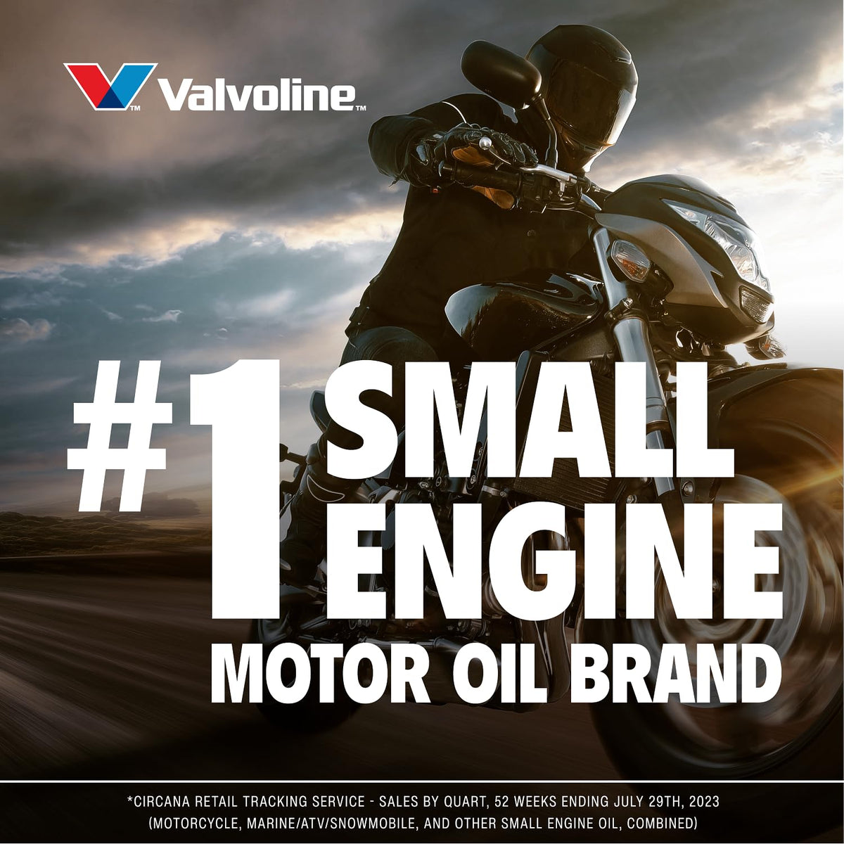 Valvoline 4-Stroke Motorcycle Full Synthetic 10W-40 Motor Oil 1 Quart