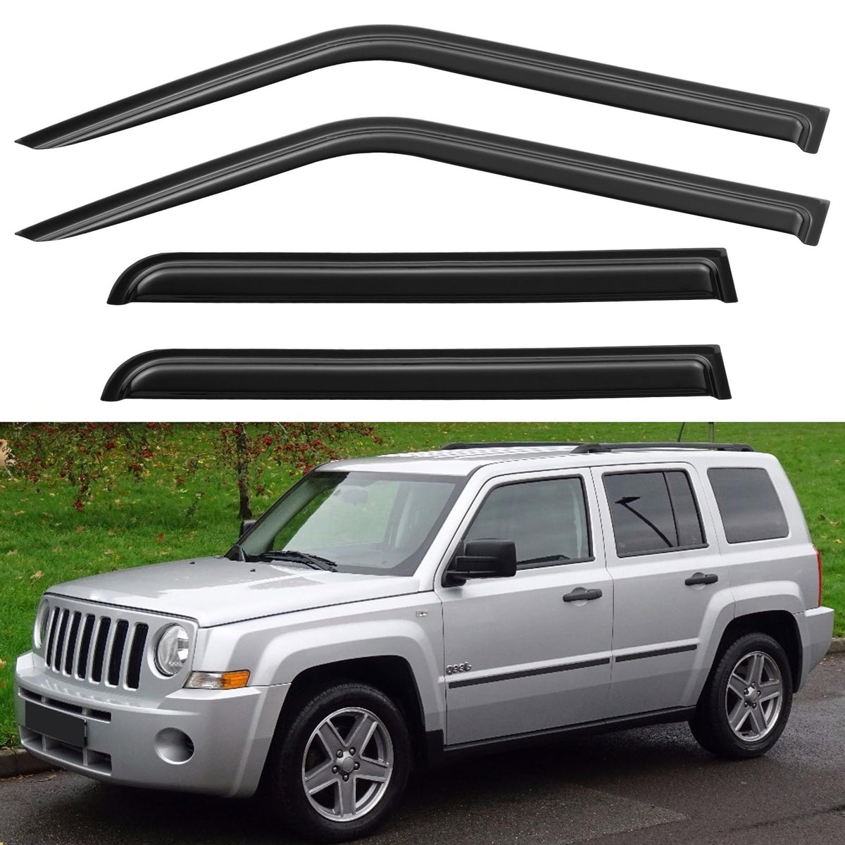 Window Visors Rain Guards for 2015-2026 Ford F150 Crew/SuperCrew Cab