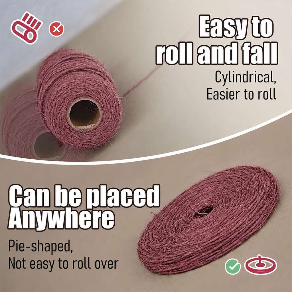 SMART&CASUAL 2mm Natural Jute Twine String Thin for Craft Plant Garden Gift Wrapping Christmas Handmade Art Decoration Packing String Home Art Decoration (Brown) (800 Ft (244M))