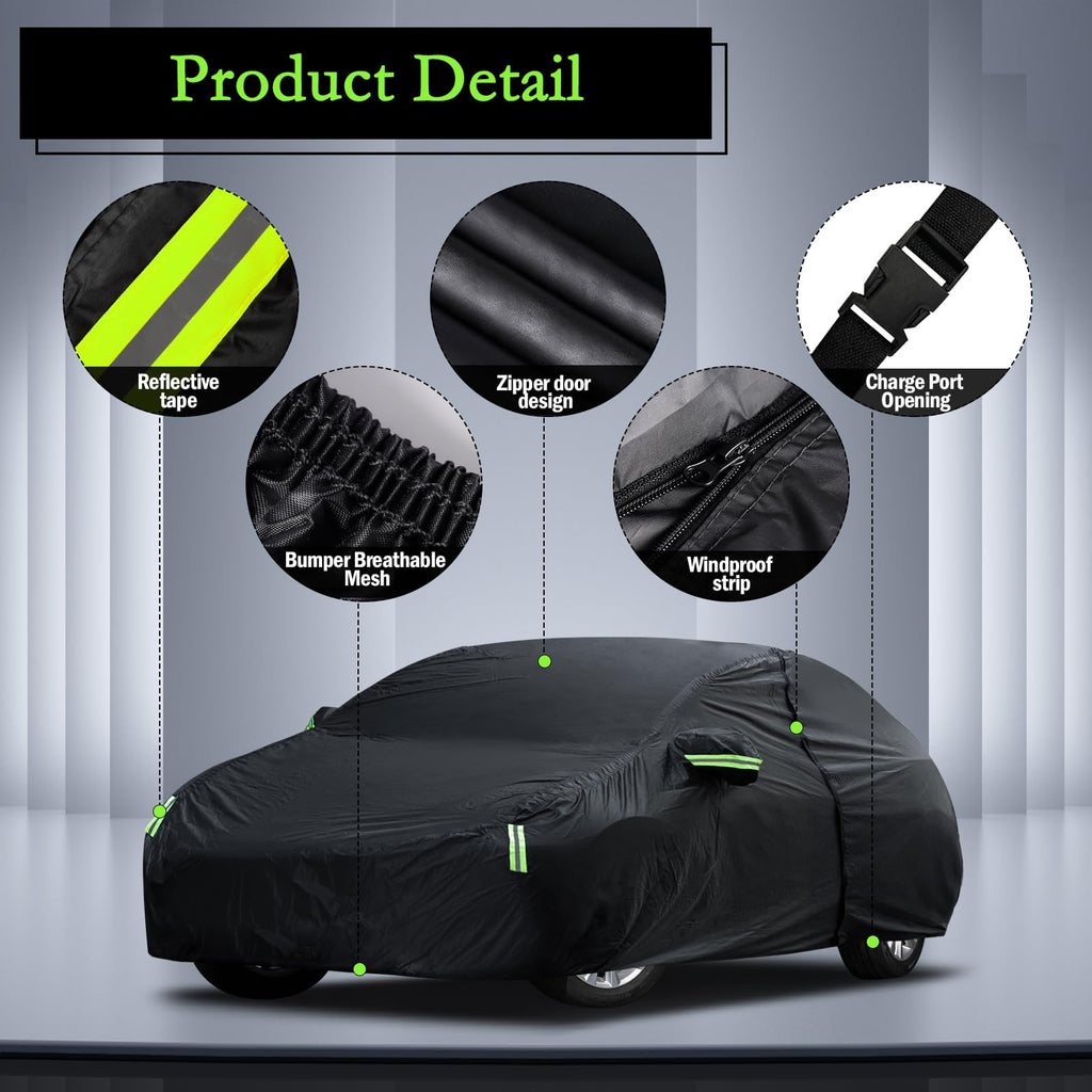 Waterproof Car Cover for Jeep Wrangler 4 Door 2006-2026 JK JL Windproof