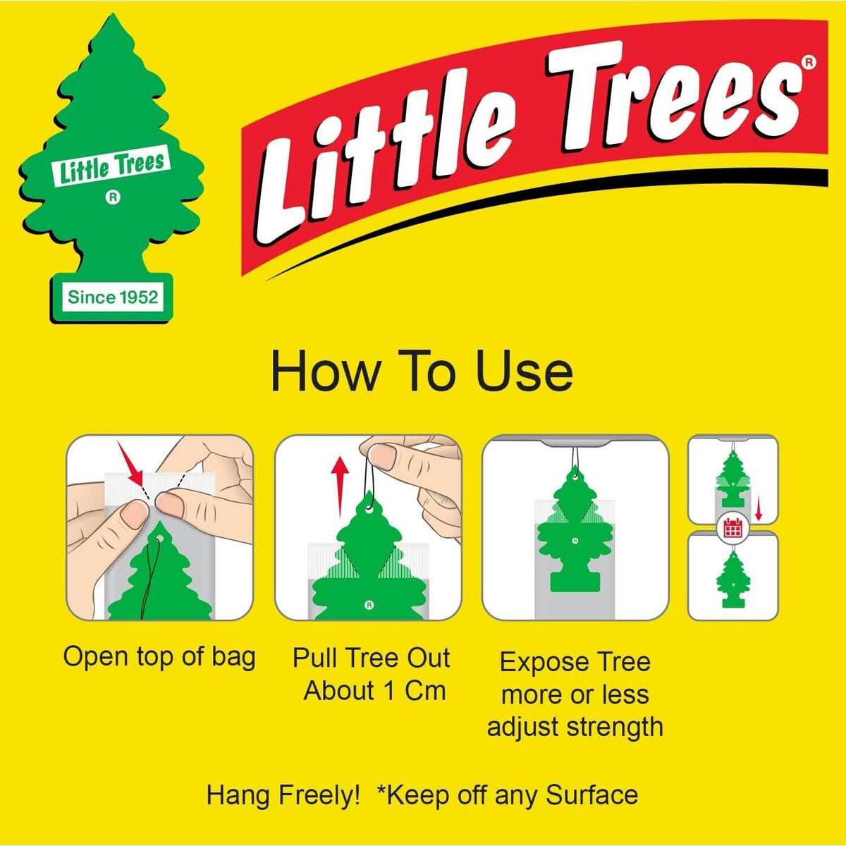 LITTLE TREES Car Air Freshener | Hanging Paper Tree for Home or Car | Summer Linen | 6 Pack