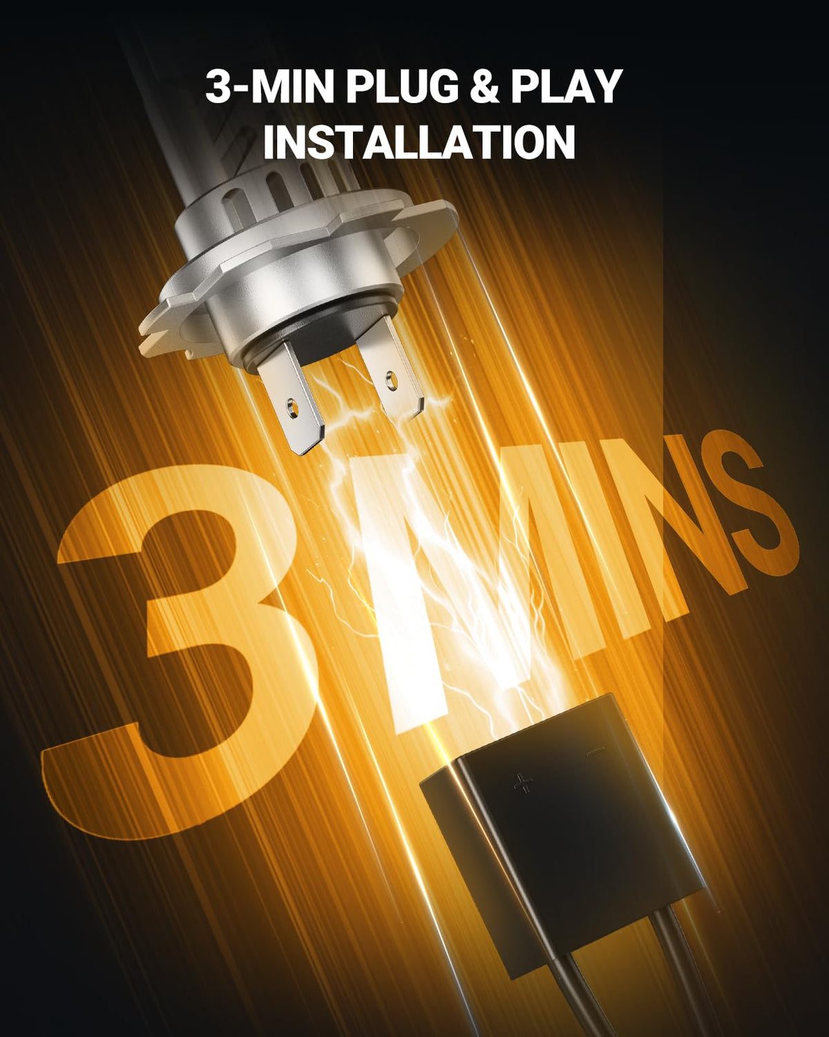 SEALIGHT H13 Bulbs, 70000LM 800% Brighter 6500K Cool White H13 Bulbs with Fan, 70000H Lifespan, IP68 Waterproof, Pack of 2