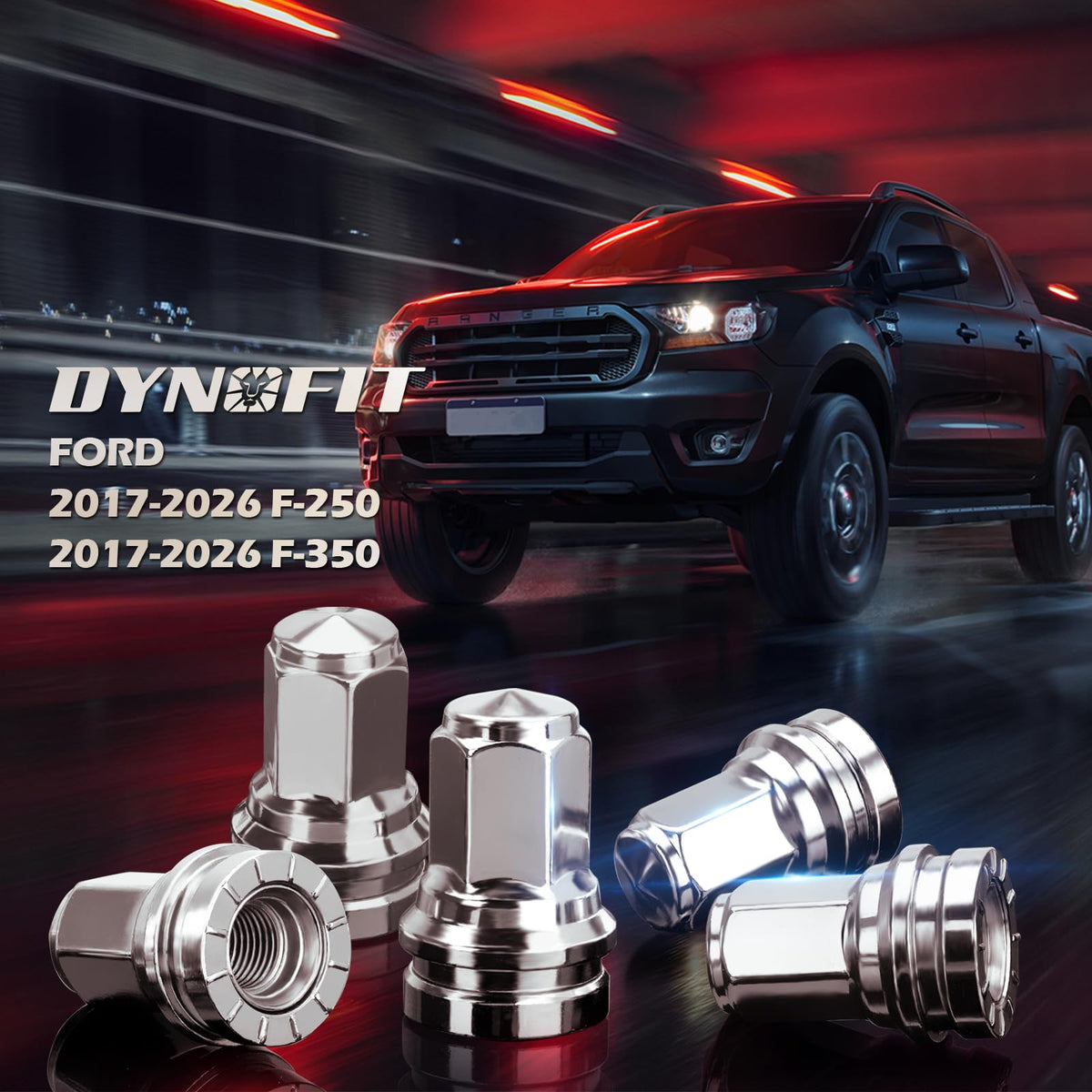 dynofit 24pcs 14x1.5 OEM/Stock Lug Nuts for 2015-2026 Expedition/F-150, M14-1.5 One-Piece Design Factory Chrome Wheel Lugnuts for Lincoln 2015-2026 Navigator, 21mm Hex Anti-Rusting Updated