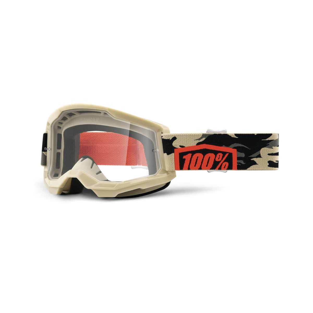 100% STRATA 2 Goggles - Sports Goggles for Motocross & Mountain Biking - Eyewear for Bike Riders - Motocross Eyewear for Men