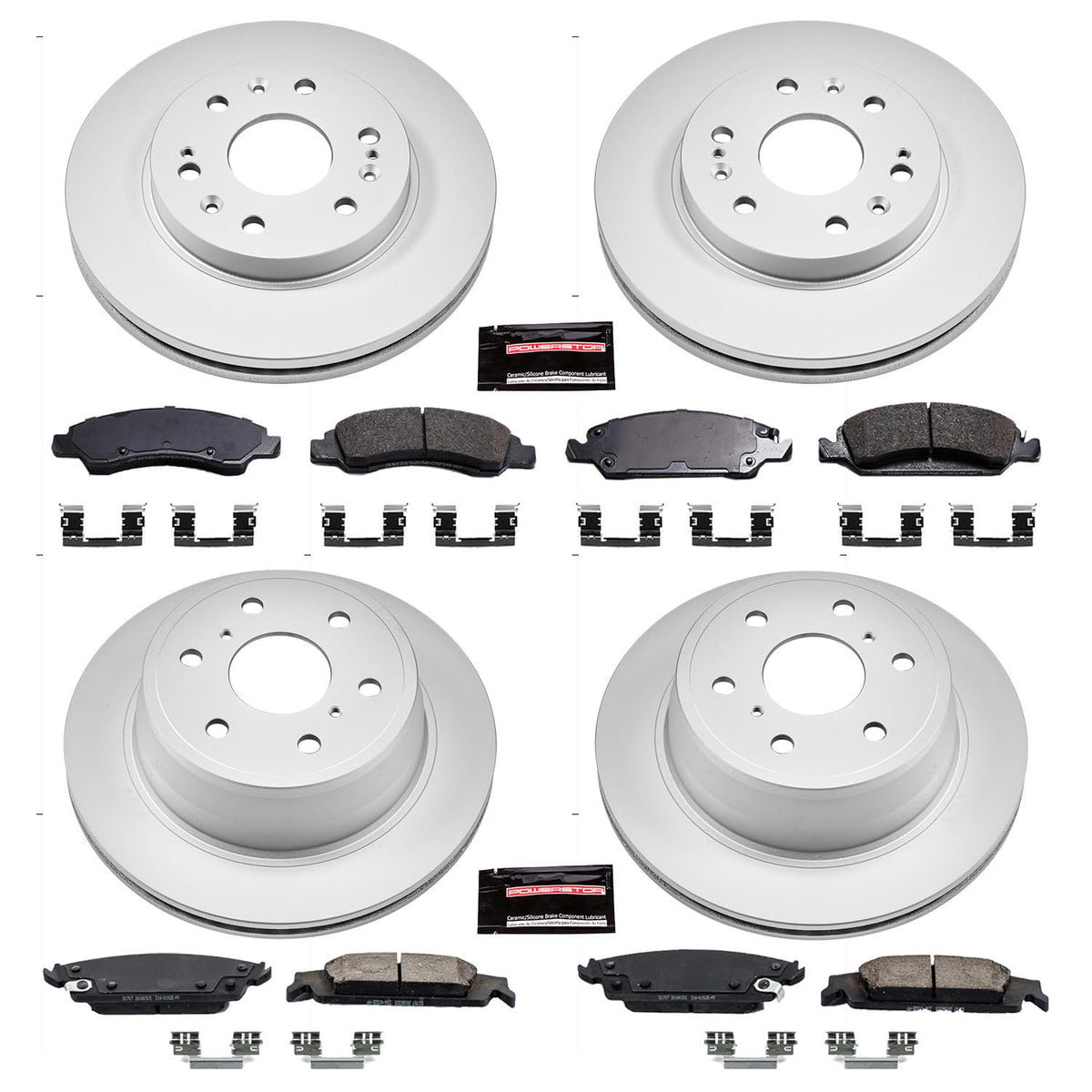 PowerStop Z17 Replacement Brake Pad & Rotor Kit Front & Rear KOE6560