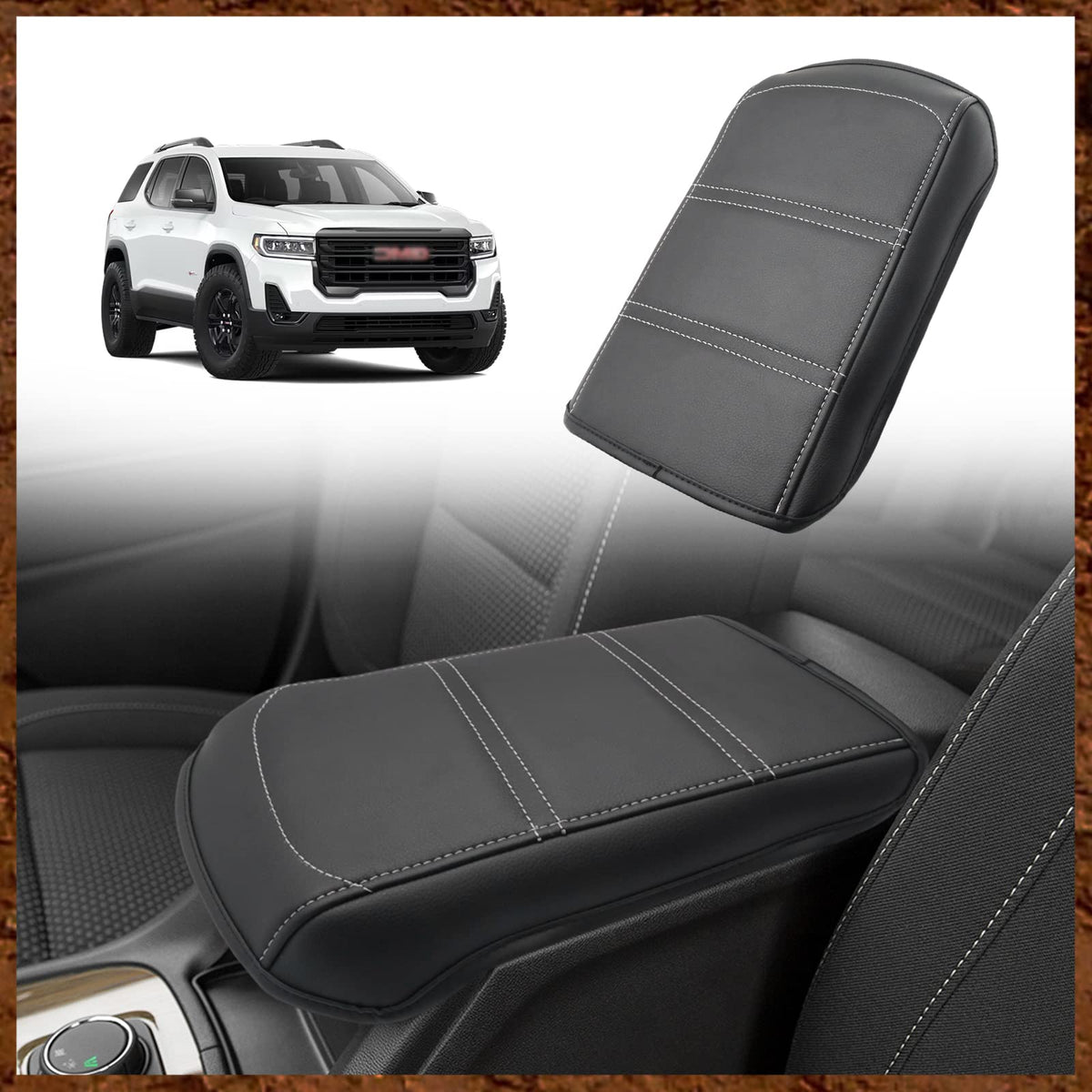 Muslogy Armrest Cover for Silverado/Sierra 2019-2026, Regular Thick, Bench