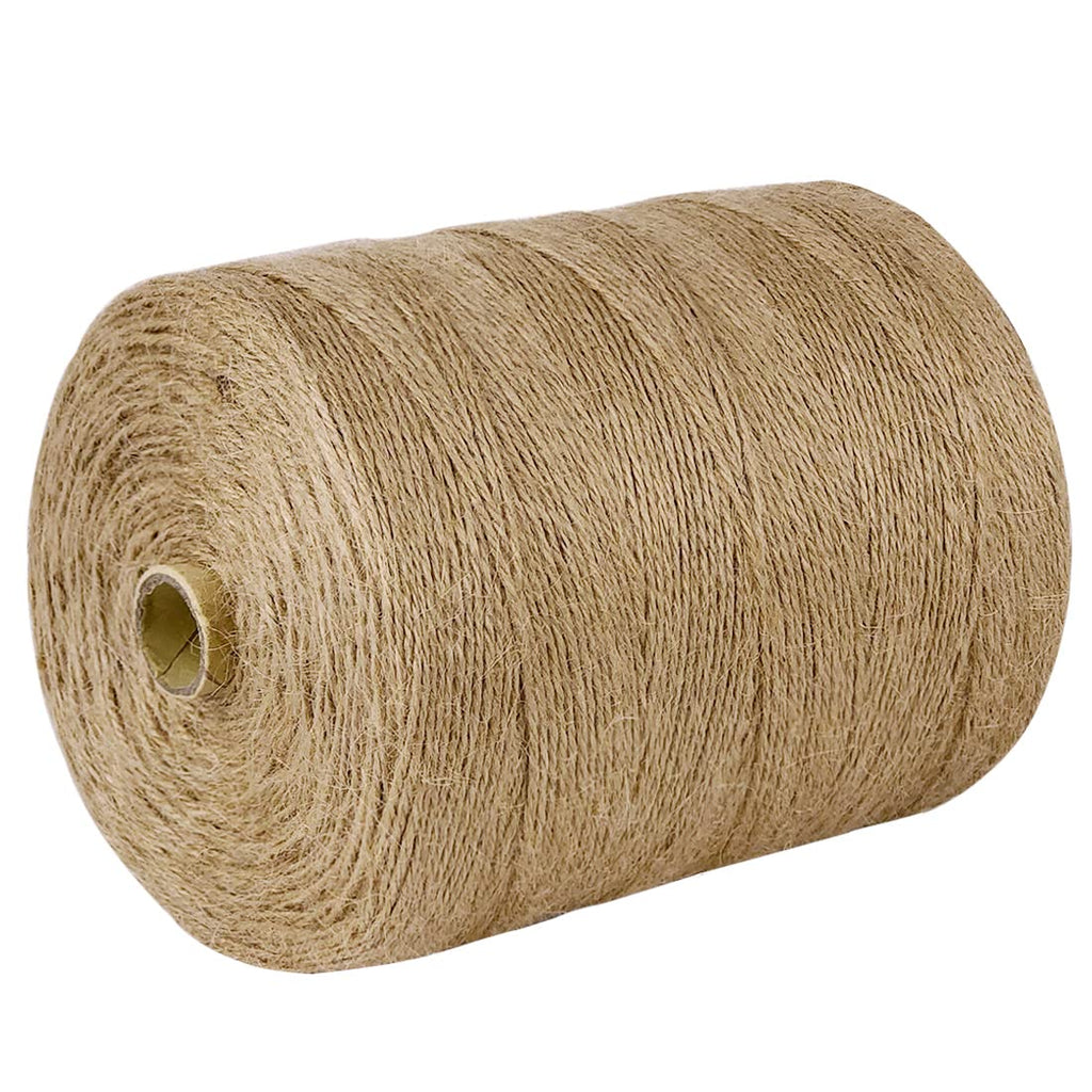 SMART&CASUAL 2mm Natural Jute Twine String Thin for Craft Plant Garden Gift Wrapping Christmas Handmade Art Decoration Packing String Home Art Decoration (Brown) (800 Ft (244M))