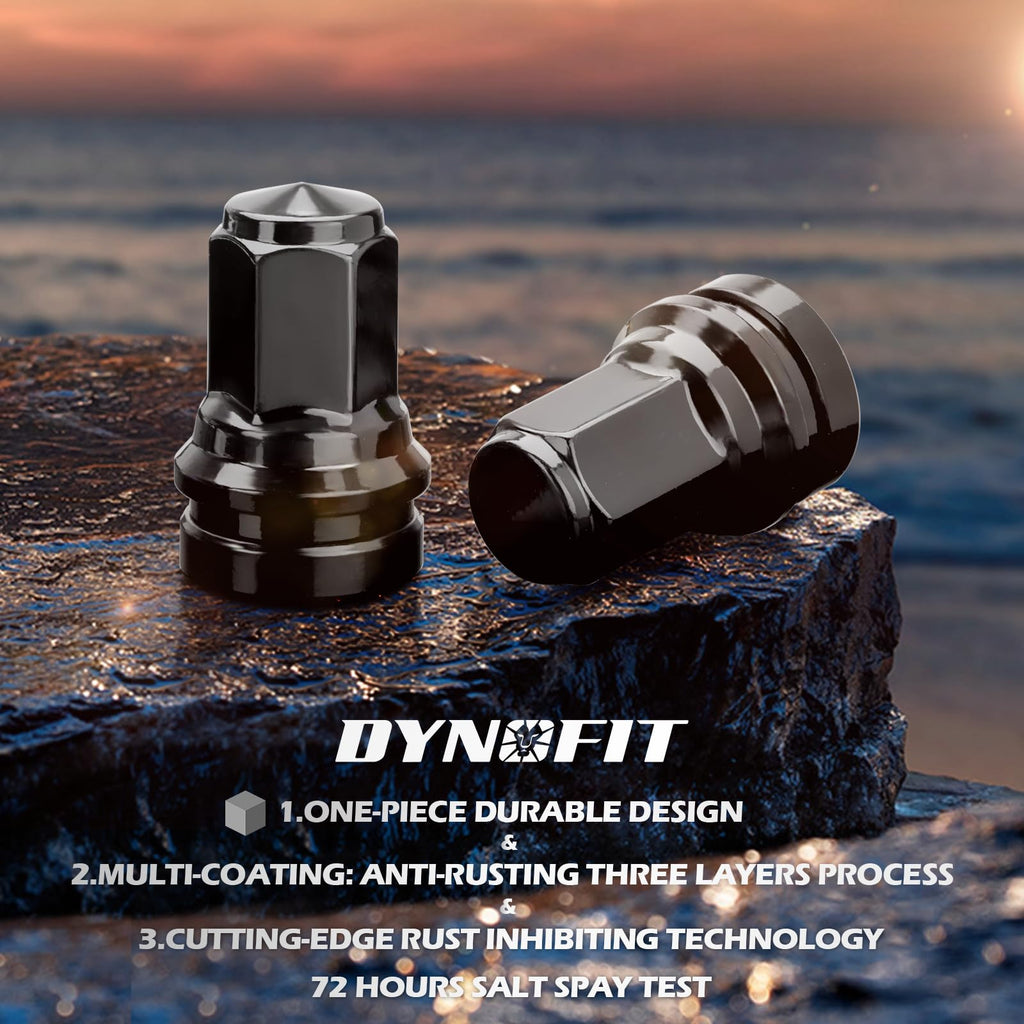 dynofit 24pcs 14x1.5 OEM/Stock Lug Nuts for 2015-2026 Expedition/F-150, M14-1.5 One-Piece Design Factory Chrome Wheel Lugnuts for Lincoln 2015-2026 Navigator, 21mm Hex Anti-Rusting Updated