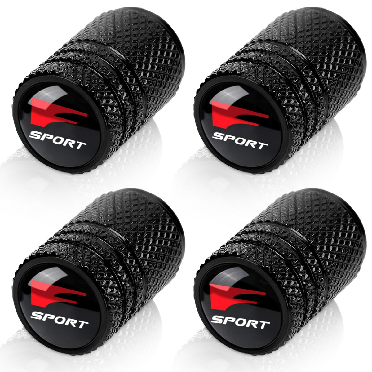 4pcs Tire Valve Stem Caps, Compatible with Toyota Avalon Prius Allion RAV4 Highlander Series Stem Cap Universal Car Air Cover Car Accessories for Cars, SUV, Truck, Motorcycles Black