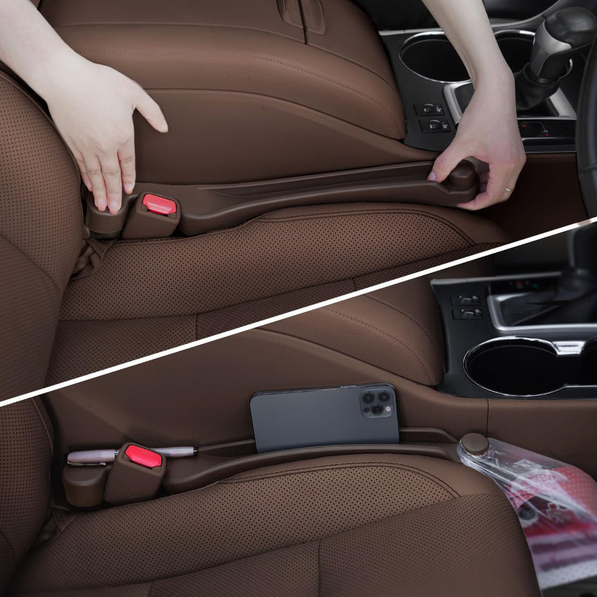Givifive Car Seat Gap Filler Organizer 2Pack Soft Foam 3IN1 Multifunctional