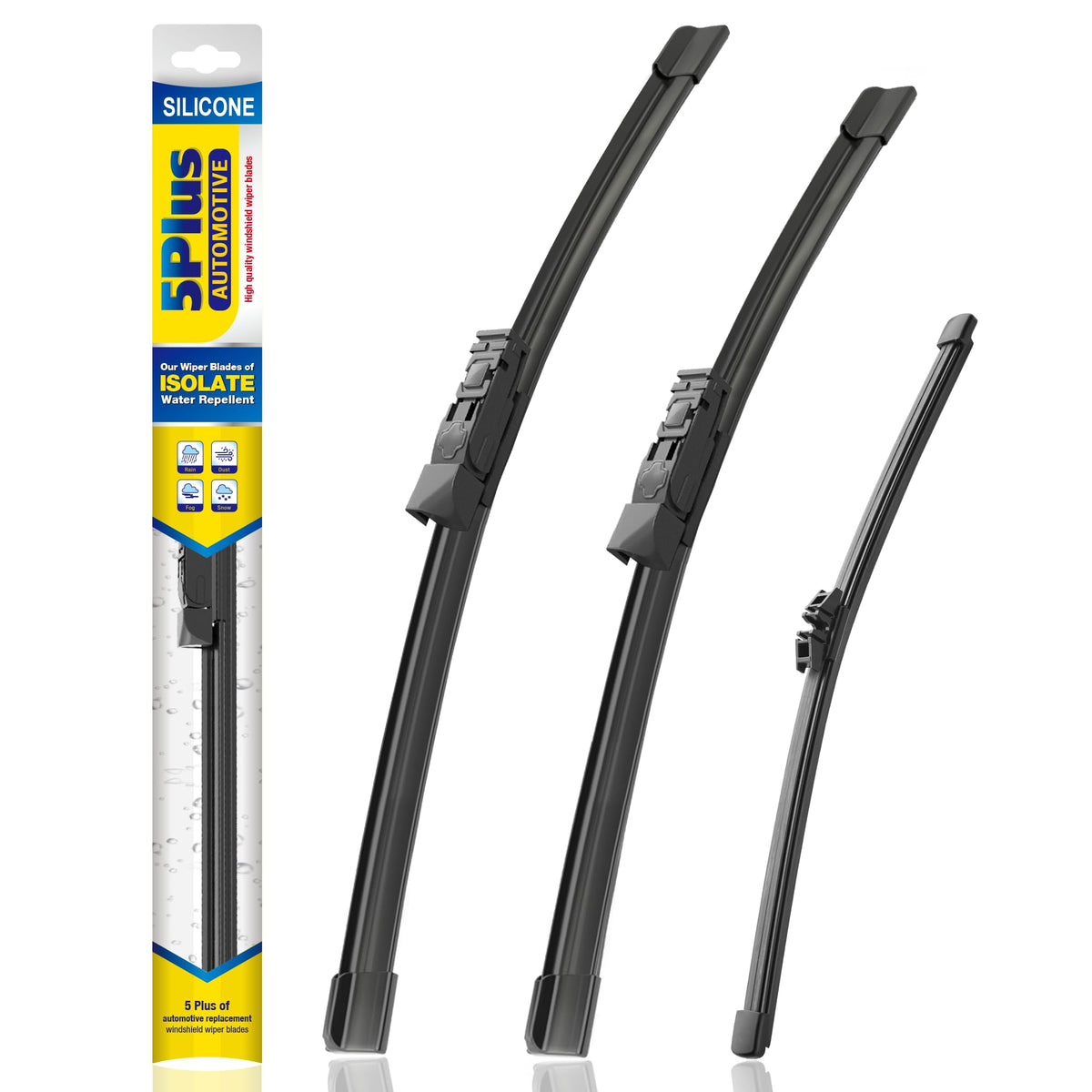 5 PLUS Silicone Windshield Wipers Fits Ford Explorer 2011-2024 (3 PACK)