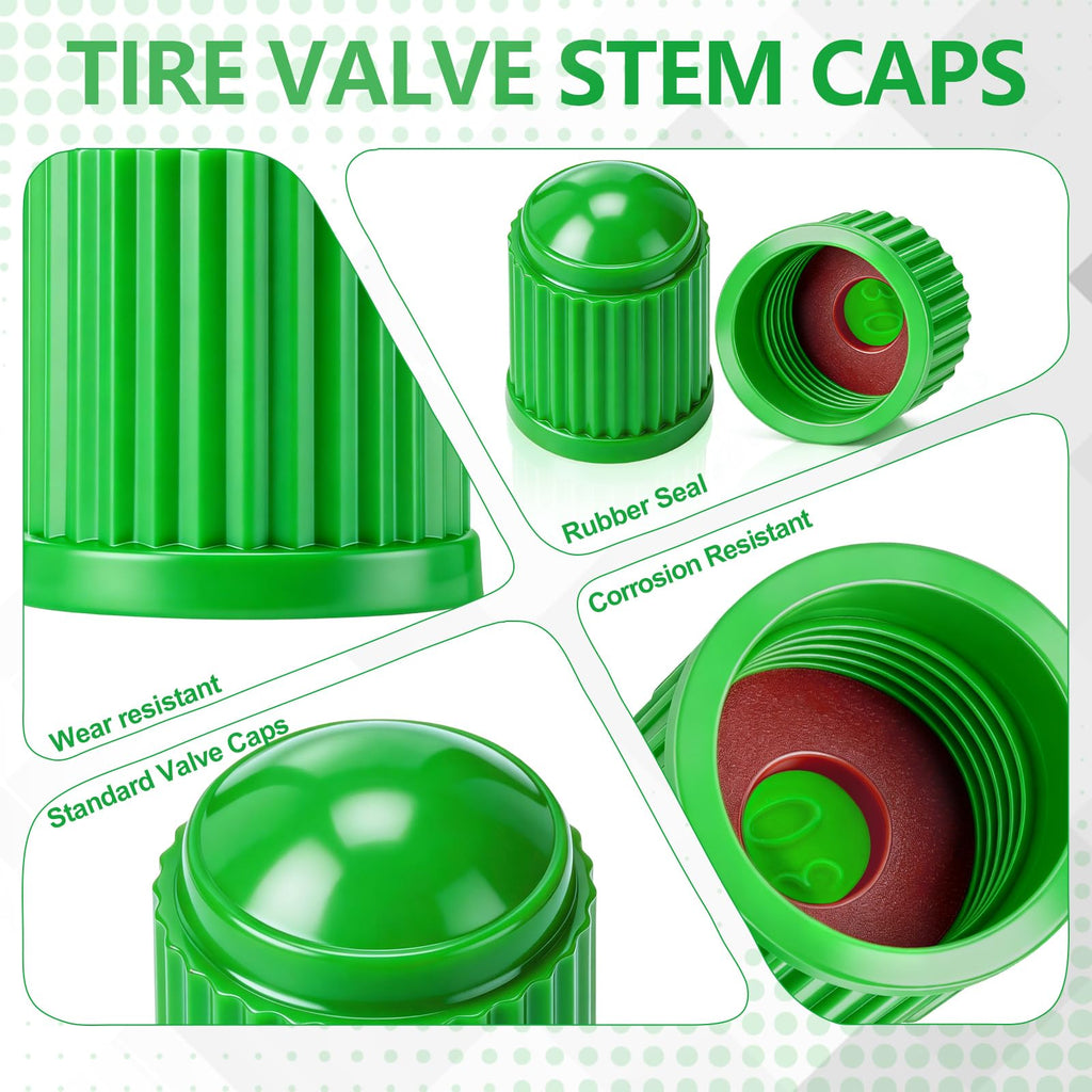 Outus 20 Pcs Tire Valve Stem Caps Universal Tire Caps,Black