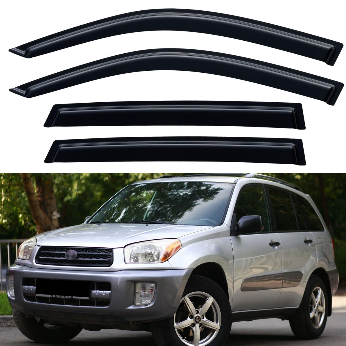Window Visors Rain Guards for 2015-2026 Ford F150 Crew/SuperCrew Cab