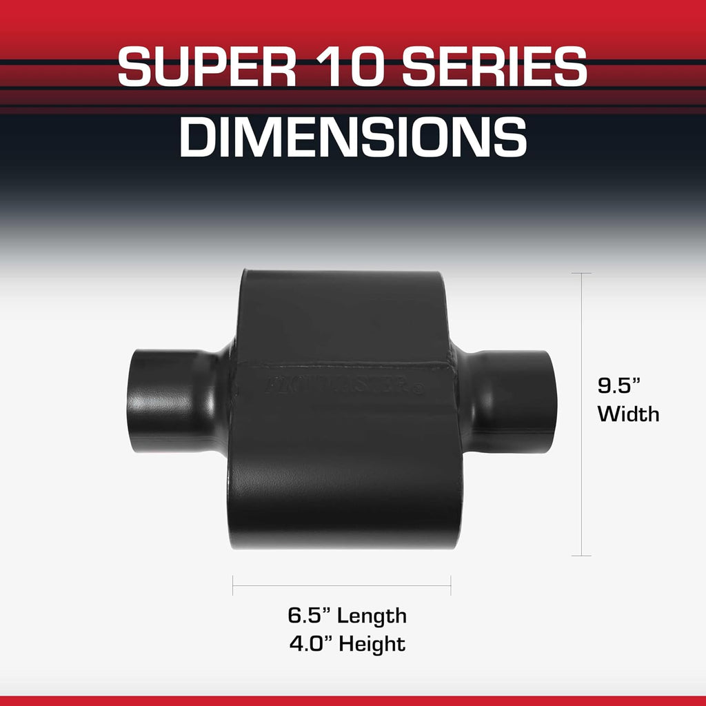 Flowmaster Super 10 Series Muffler – 3.00" Center In / 3.00" Center Out