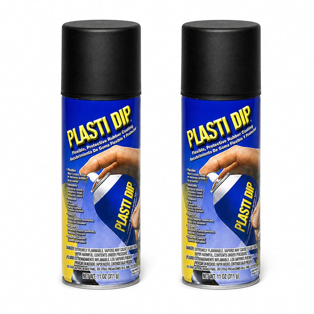 2 Pack Plasti Dip Mulit-Purpose Rubber Coating Spray Black 11oz
