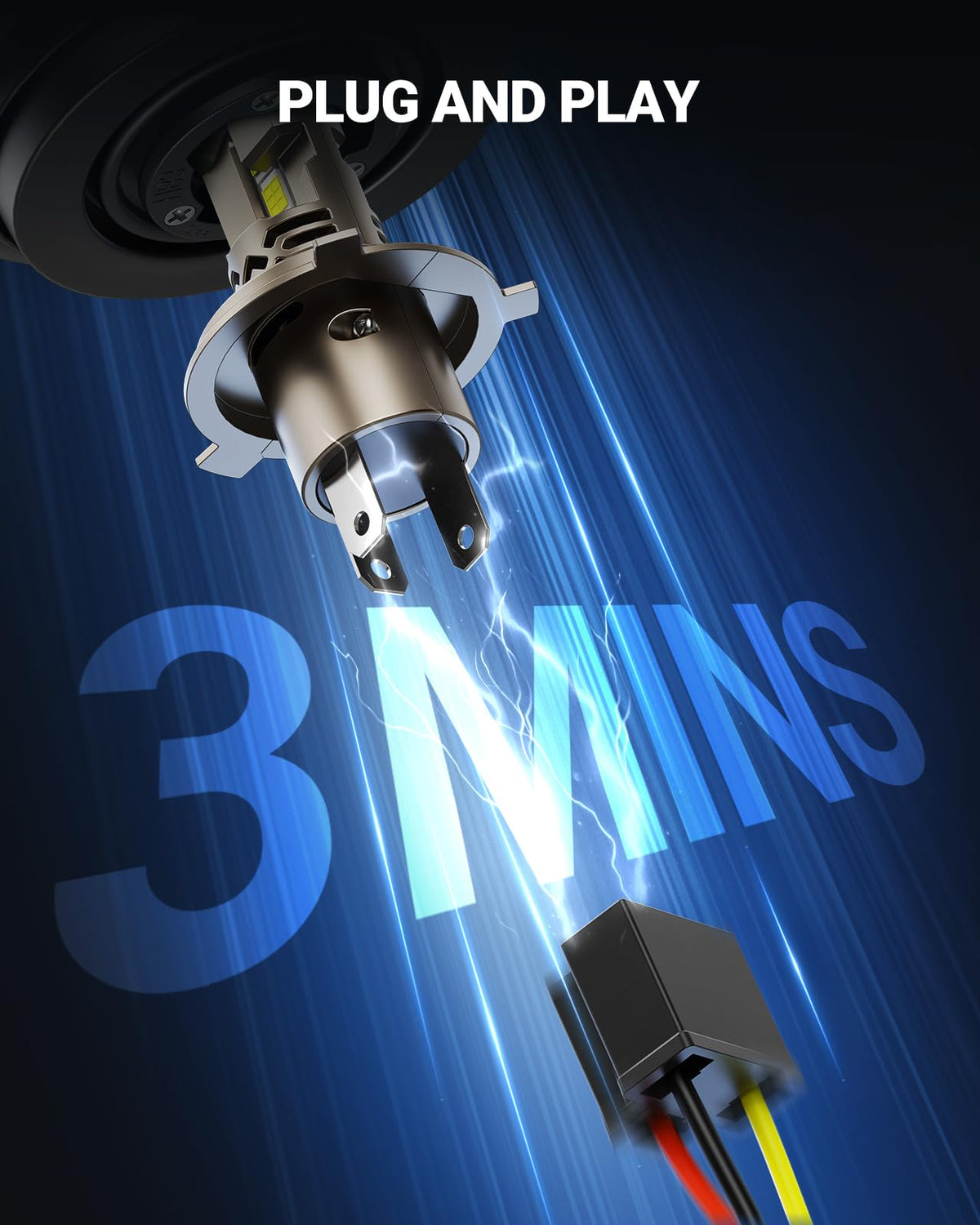 SEALIGHT H11/H9/H8 LED Bulb, 1200% Super Brighter, 6500K White Built-in Driver, 70000Hrs Lifespan with 25000RPM Cooling Fan, IP68 Waterproof, 2 Pack