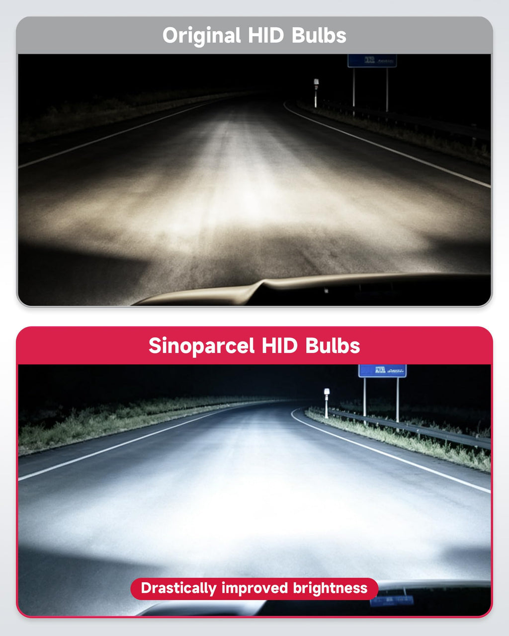 Sinoparcel D1S HID Headlight Bulb 8000K Ice Blue 2PCS