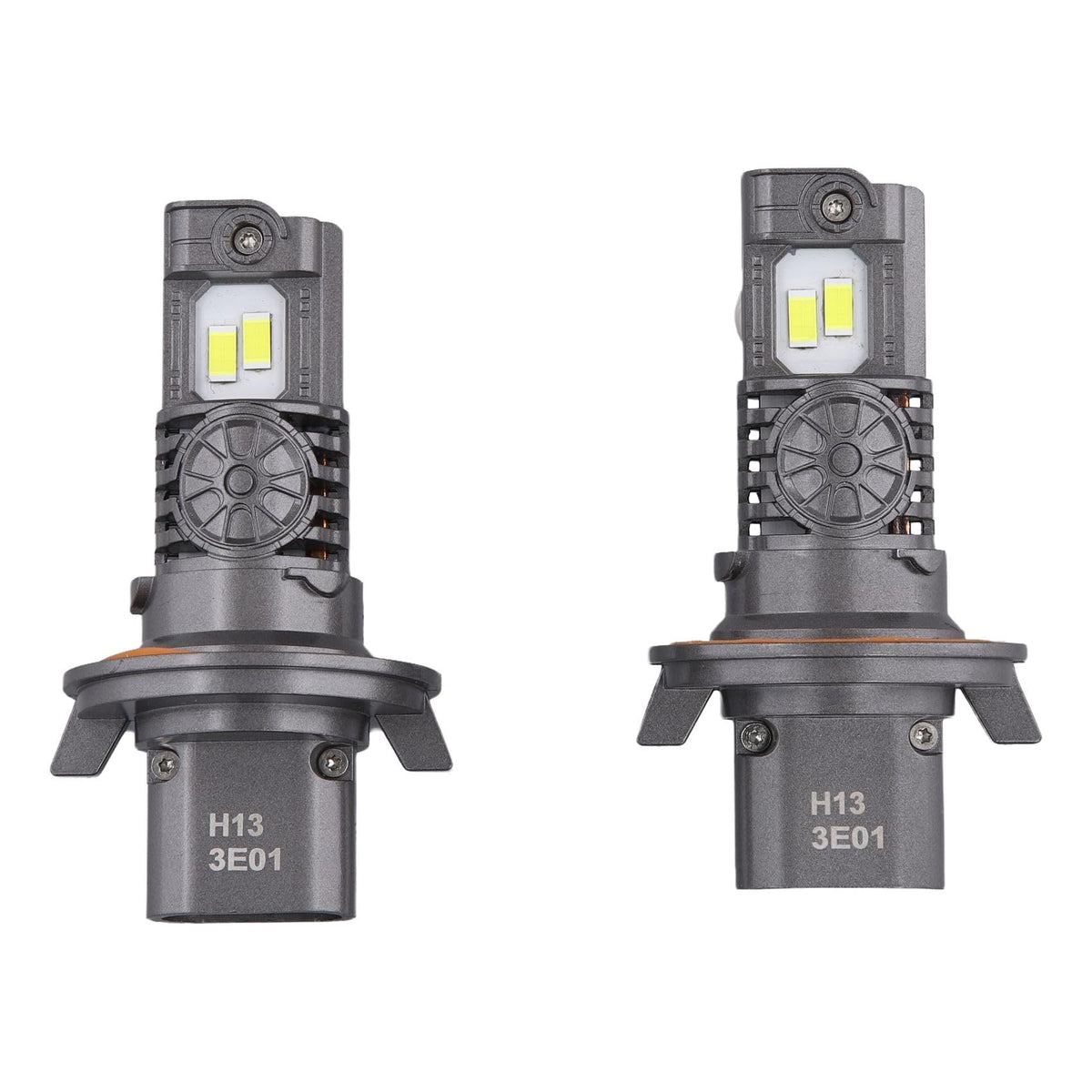 Termitor Upgraded 9007/HB5 LED Bulbs, 100,000LM Ultra Brightness Hi/Low, 6500K Cool White,1:1 Mini Halogen Size, 9007 Powersports Light with Cooling Fan, 3 Mins Install Plug and Play, Pack of 2