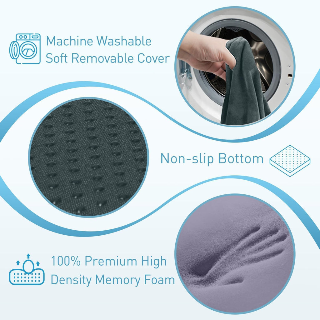 BlissTrends Memory Foam Seat Cushion for Office Chair & Car Seat, Black