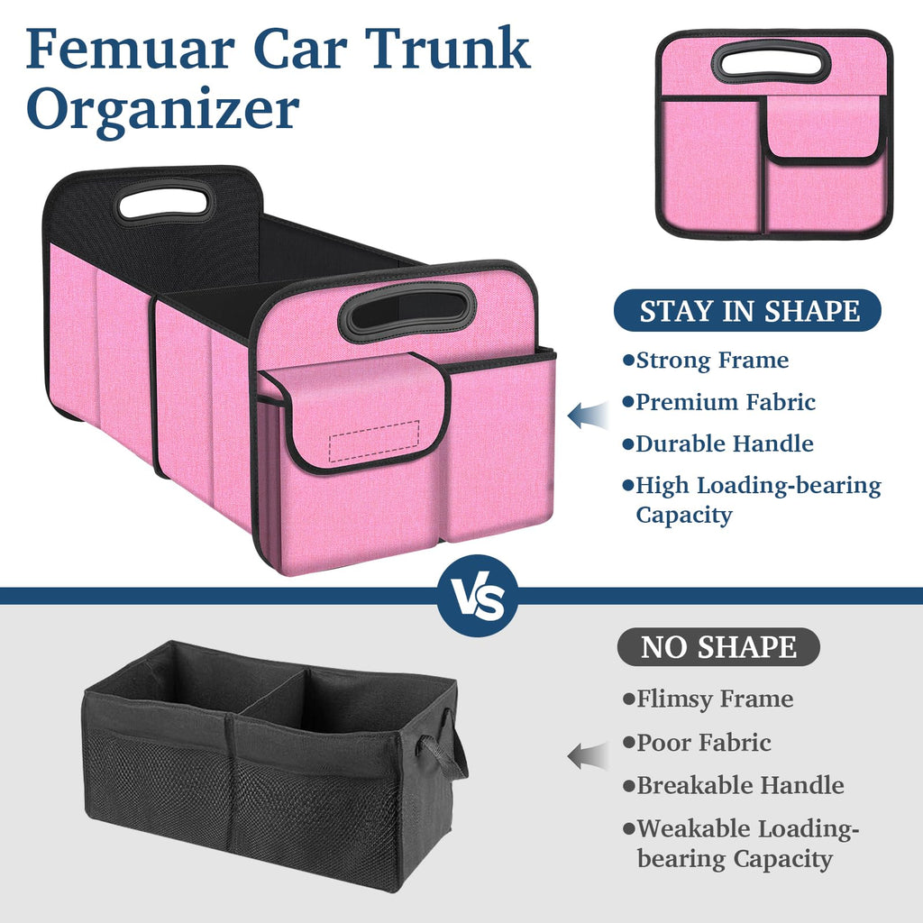 Femuar Car Trunk Organizer-Collapsible Car Storage for Suv/Jeep/Sedan