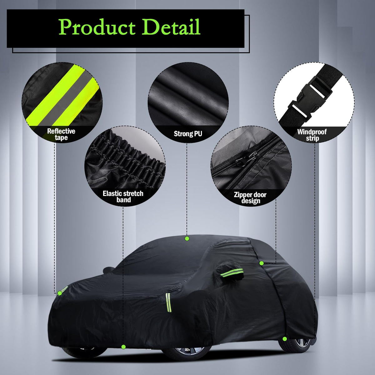 Waterproof Car Cover for Jeep Wrangler 4 Door 2006-2026 JK JL Windproof