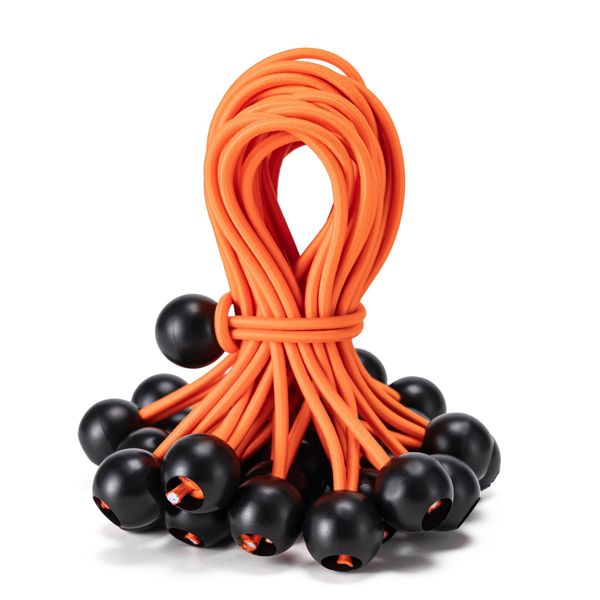 30 Pack Ball Bungee Cord, Heavy Duty Bungie Cord Balls (6",Black/White)