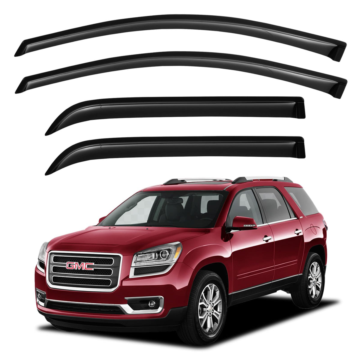 Window Visors Rain Guards for 2015-2026 Ford F150 Crew/SuperCrew Cab
