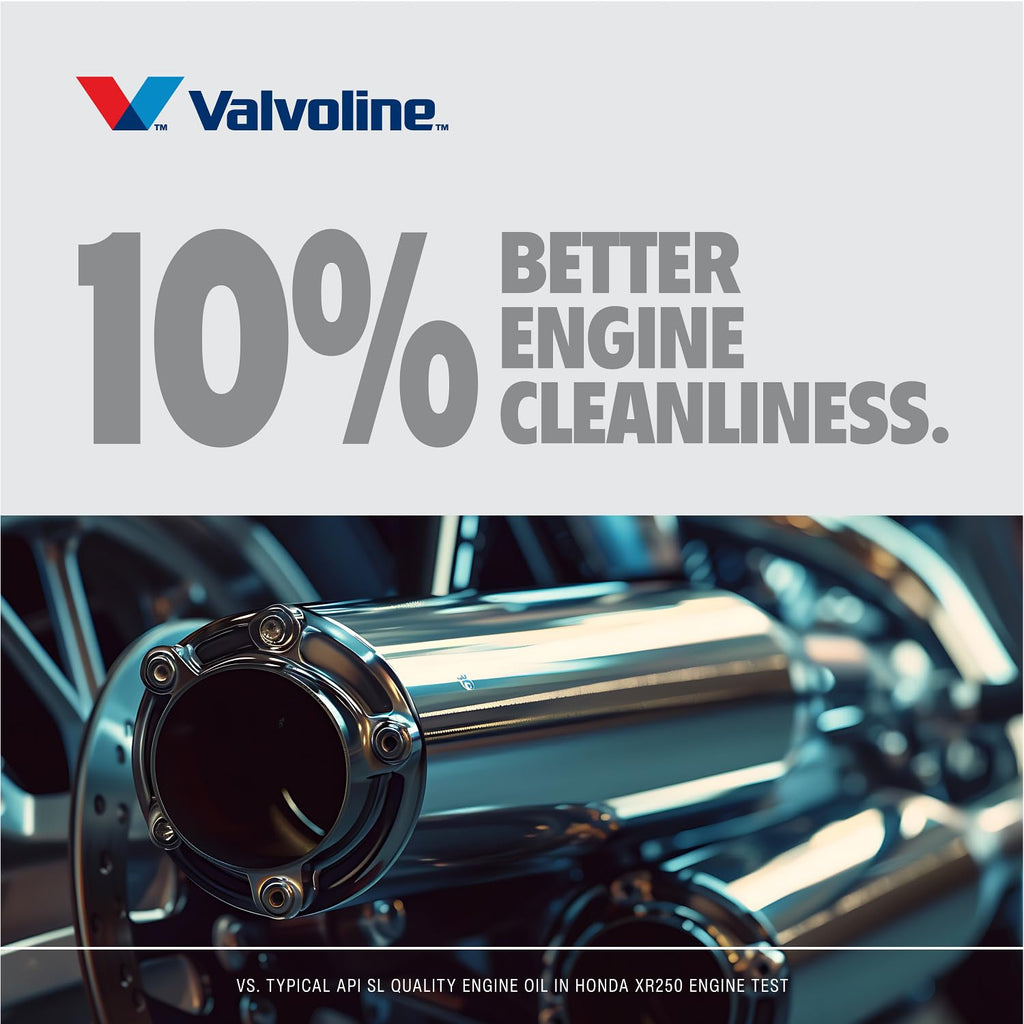 Valvoline 4-Stroke Motorcycle Full Synthetic 10W-40 Motor Oil 1 Quart