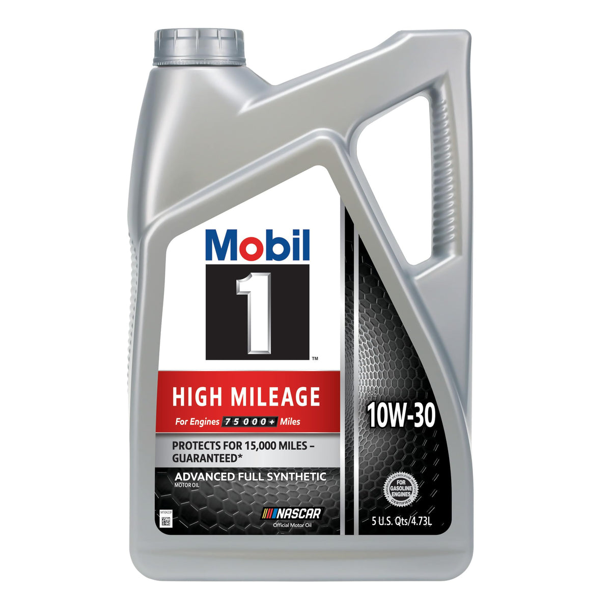 Mobil 1 High Mileage Full Synthetic Motor Oil 0W-20, 5 Quart