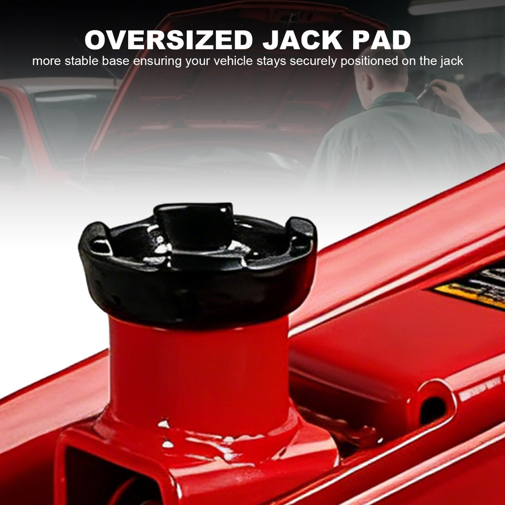BIG RED T83006 Torin Hydraulic Trolley Service/Floor Jack with Extra Saddle (Fits: SUVs and Extended Height Trucks): 3 Ton (6,000 lb) Capacity, Red