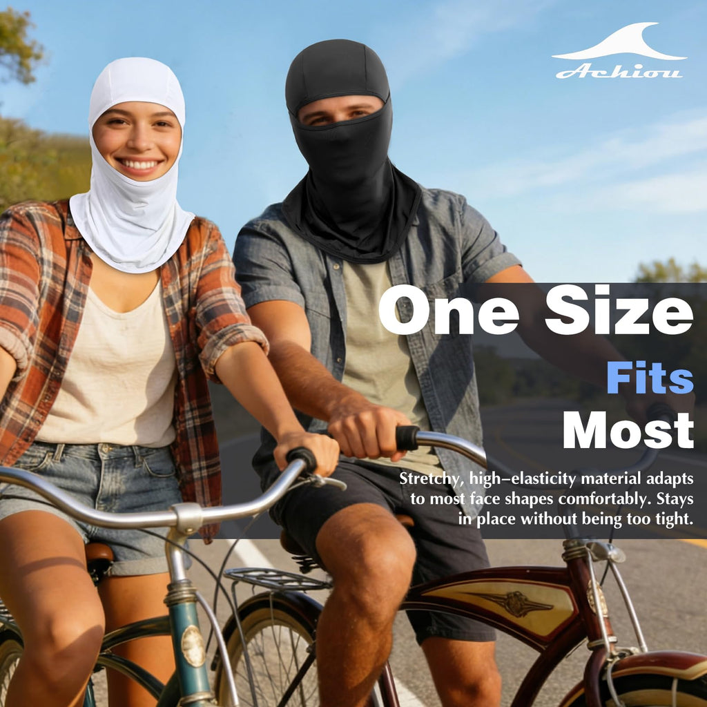 Achiou Ski Mask Balaclava Shiesty, Cooling Ice Silk Motorcycle Face Cover