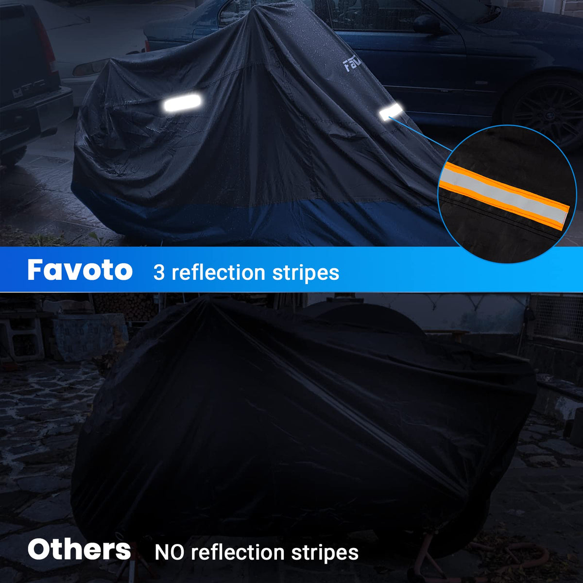 Favoto Motorcycle Cover Waterproof Outdoor Motorcycle Cover Heavy Duty
