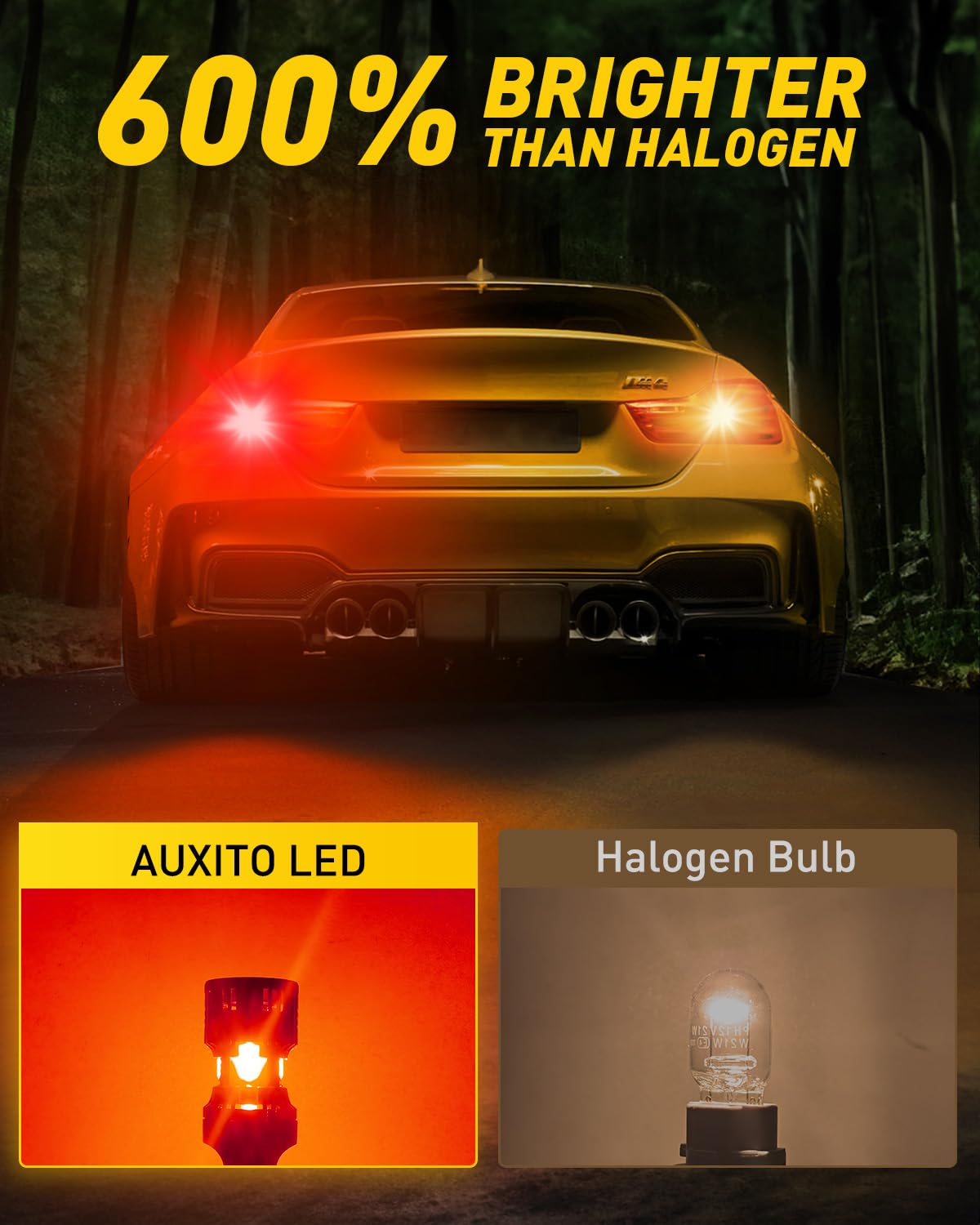 AUXITO 912 921 LED Bulb for Backup Light Reverse Lights High Power 2835 15-SMD Chipsets Error Free T15 906 922 W16W Bulbs, 6000K White, Automotive Light Bulbs (Upgraded, Pack of 2)