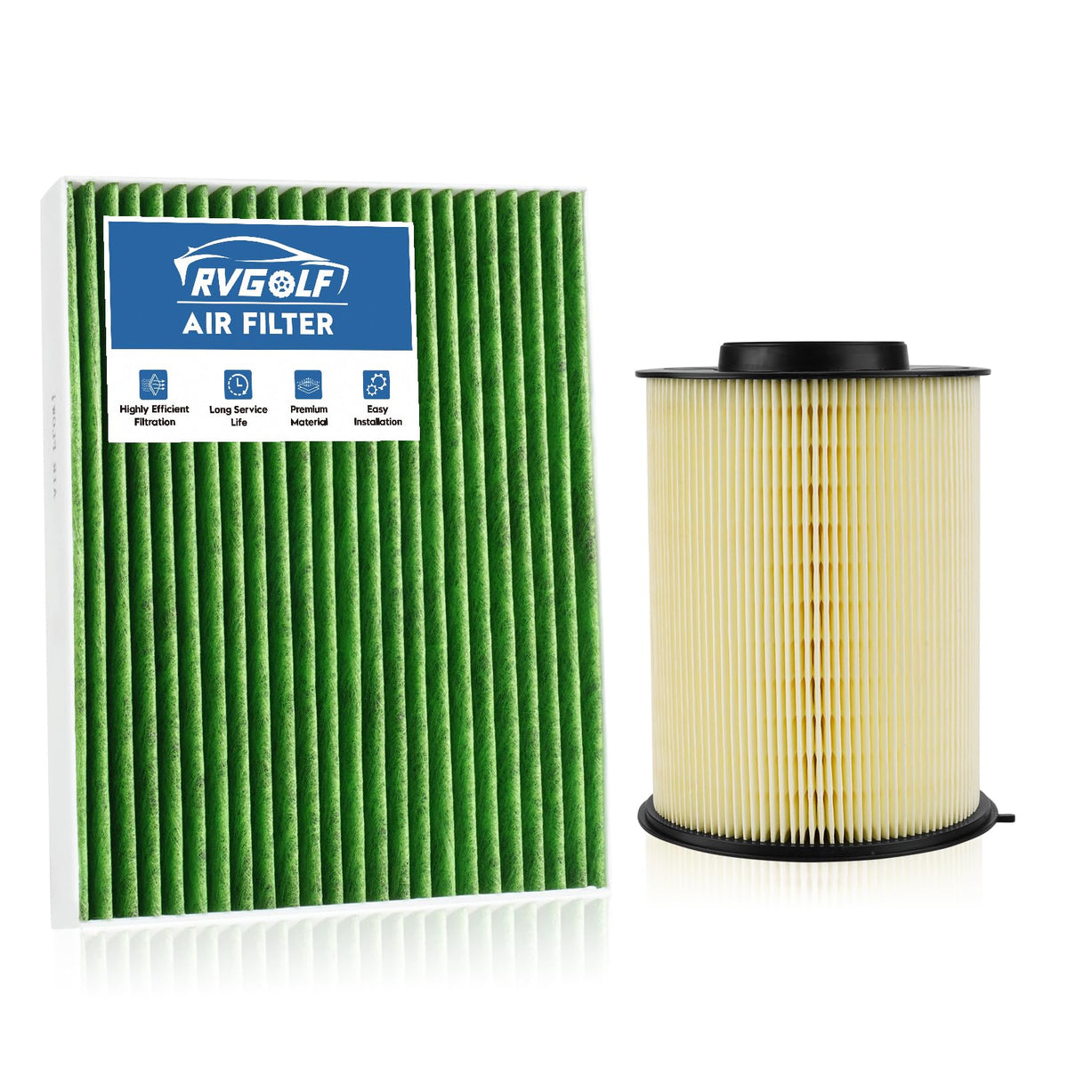 Engine+Cabin Air Filter Fit for 2016-2026 Civic(2.0L), 2023-2026 HR-V(2.0L)