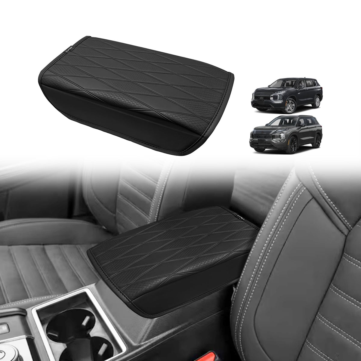 Muslogy Armrest Cover for Silverado/Sierra 2019-2026, Regular Thick, Bench