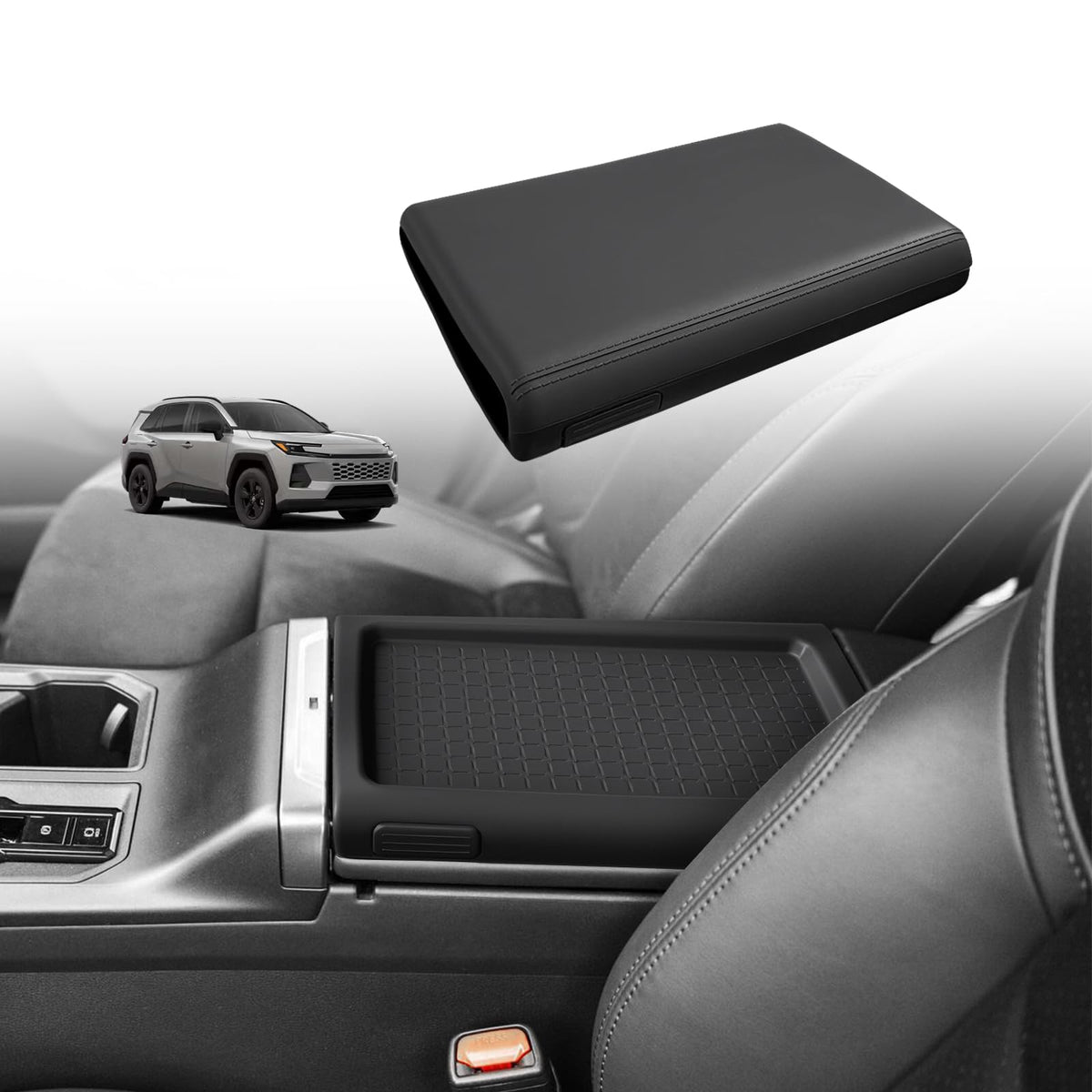 Muslogy Armrest Cover for Silverado/Sierra 2019-2026, Regular Thick, Bench