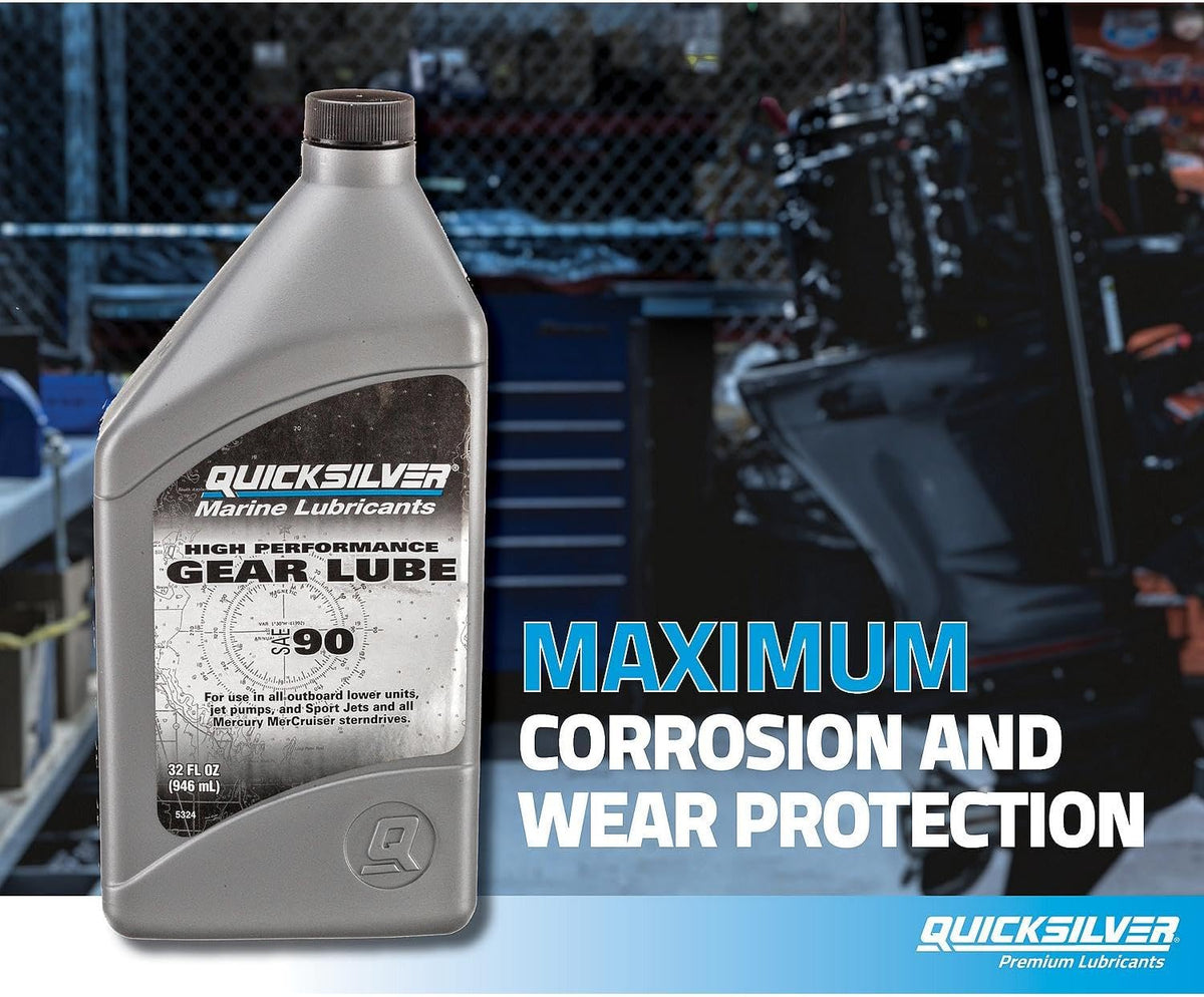 Quicksilver SAE 90 High Performance Gear Lube, 32 oz