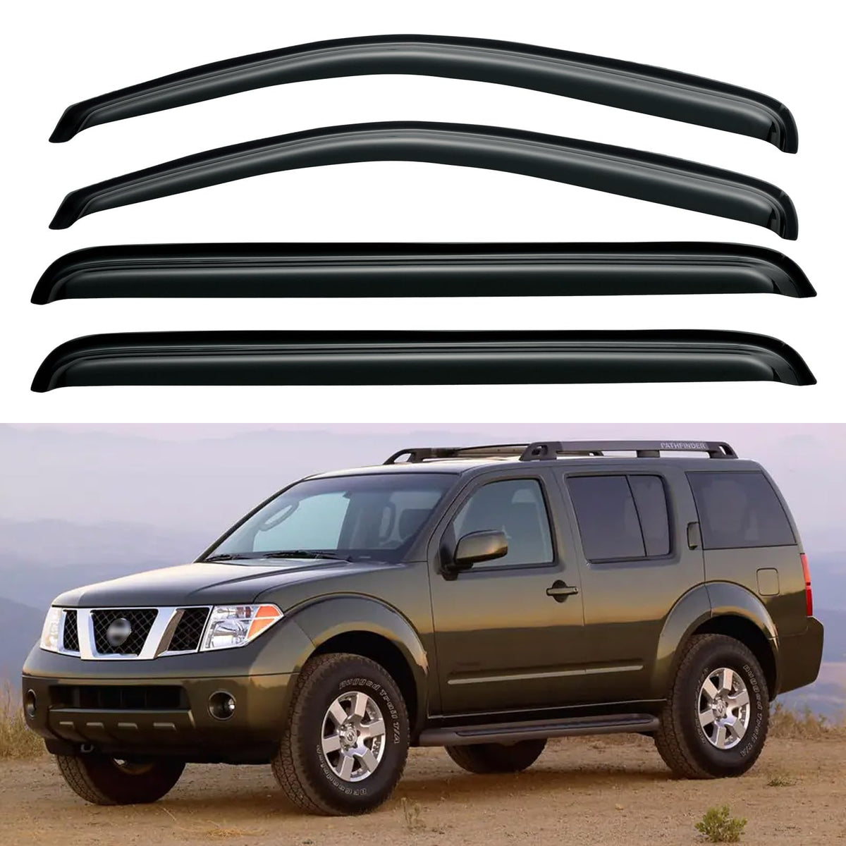 Window Visors Rain Guards for 2015-2026 Ford F150 Crew/SuperCrew Cab