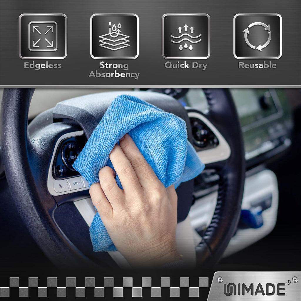 UNIMADE Microfiber Cleaning Cloth, 24 Pack Reusable Microfiber Towels
