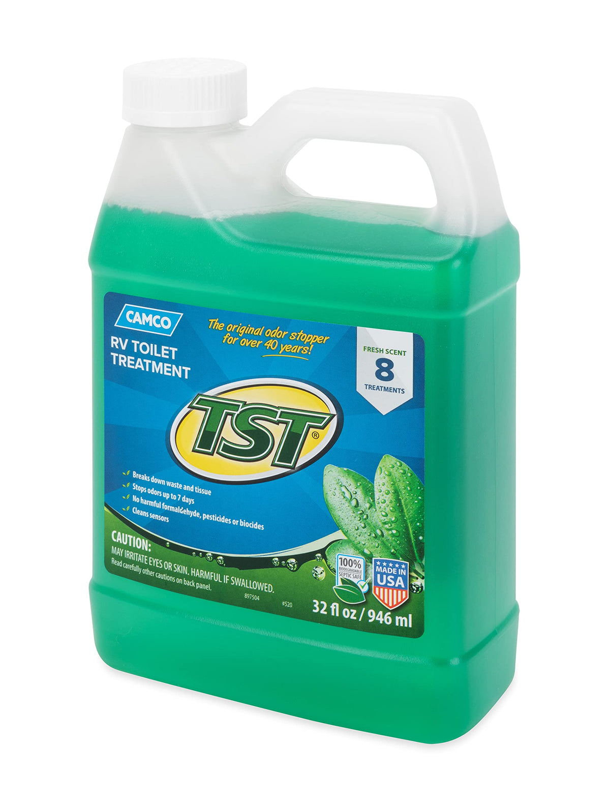 Camco TST MAX RV Toilet Treatment 1 Gallon - Orange Scent - Made in the USA