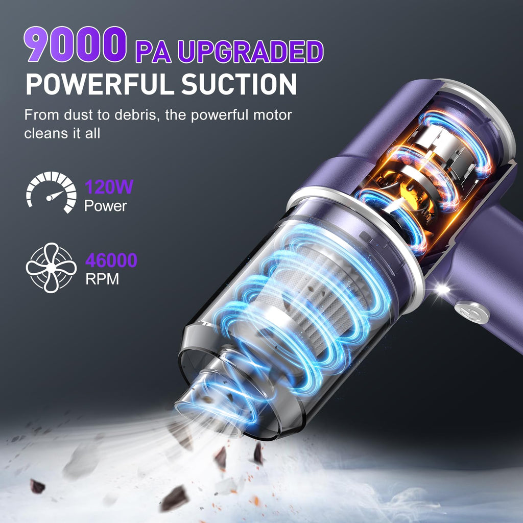 KMM Handheld Car Vacuum Cleaner, Hand Held Vacuum Cleaner and Air Duster