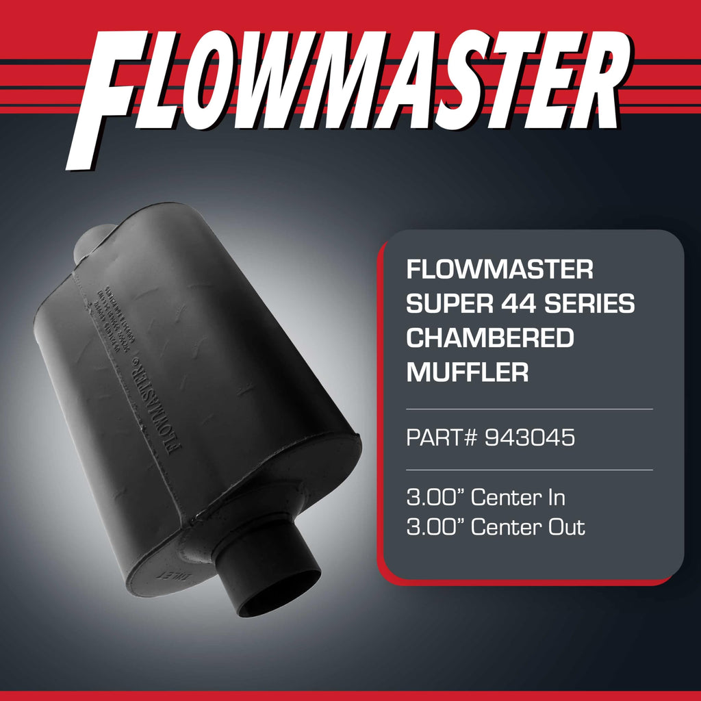 Flowmaster Super 44 Series Chambered Muffler – 3.00" Offset In/Center Out