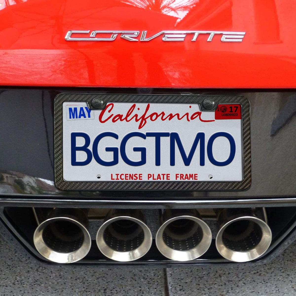 BGGTMO License Plate Bracket Holder- Front License Plate Mounting Kit, Universal Bumper Car Tag Frame Mount Adapter with Stainless Steel Screw Cap, Cable Ties