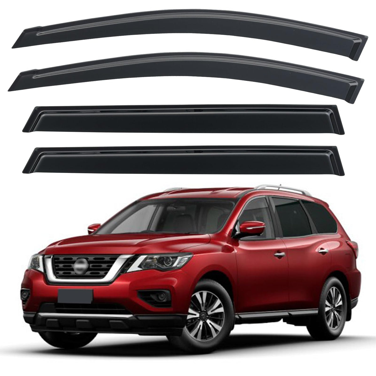 Window Visors Rain Guards for 2015-2026 Ford F150 Crew/SuperCrew Cab