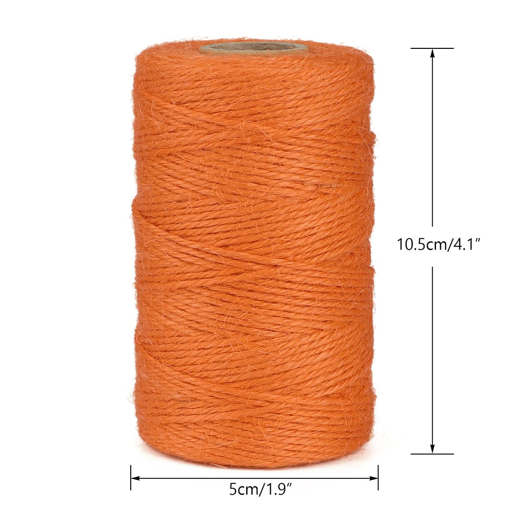 KINGLAKE Natural Jute Twine String 656 Feet 2mm Twine for Crafts Gift Wrapping Christmas Packing String for Arts Decoration, Wedding, Gardening