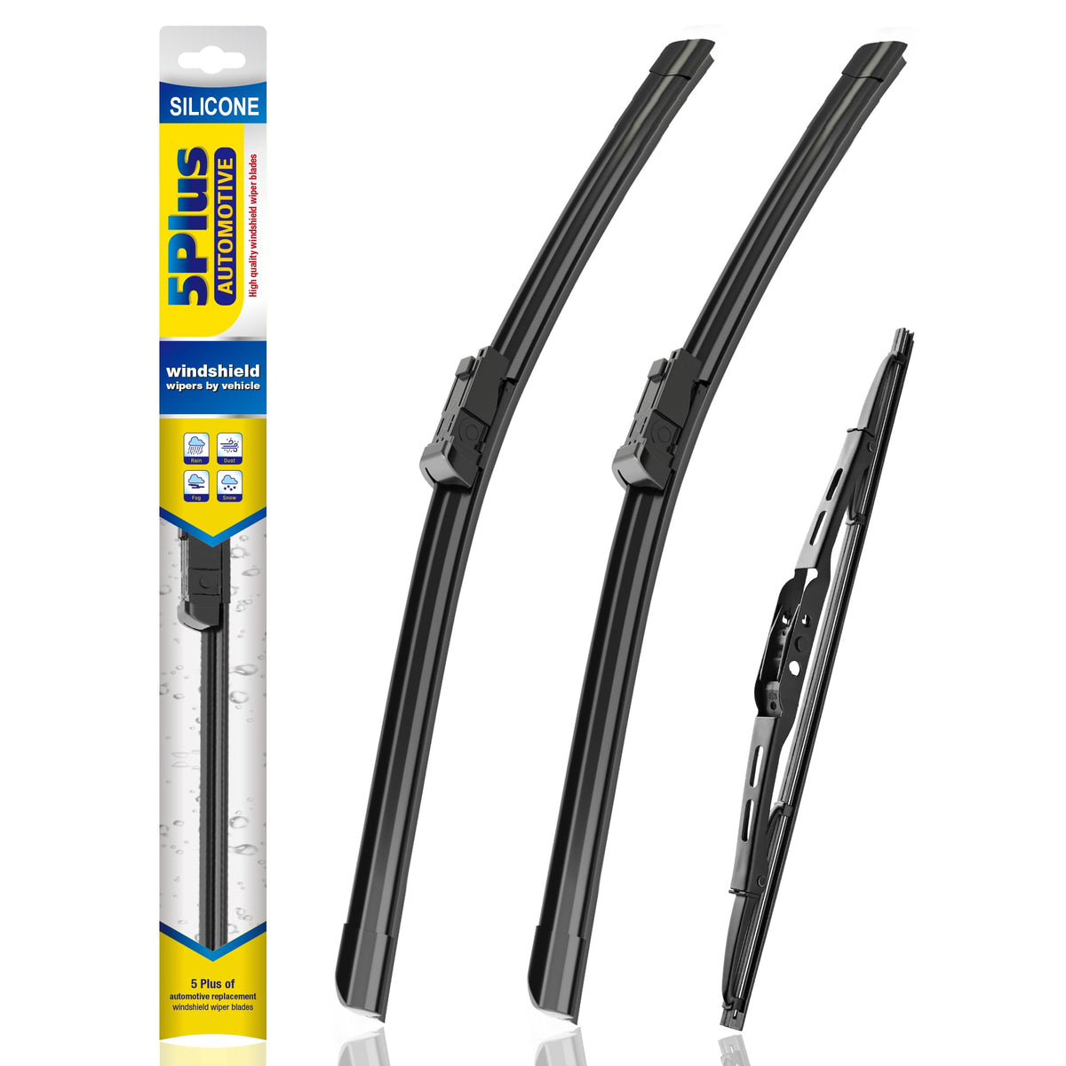 5 PLUS Silicone Windshield Wipers Fits Ford Explorer 2011-2024 (3 PACK)