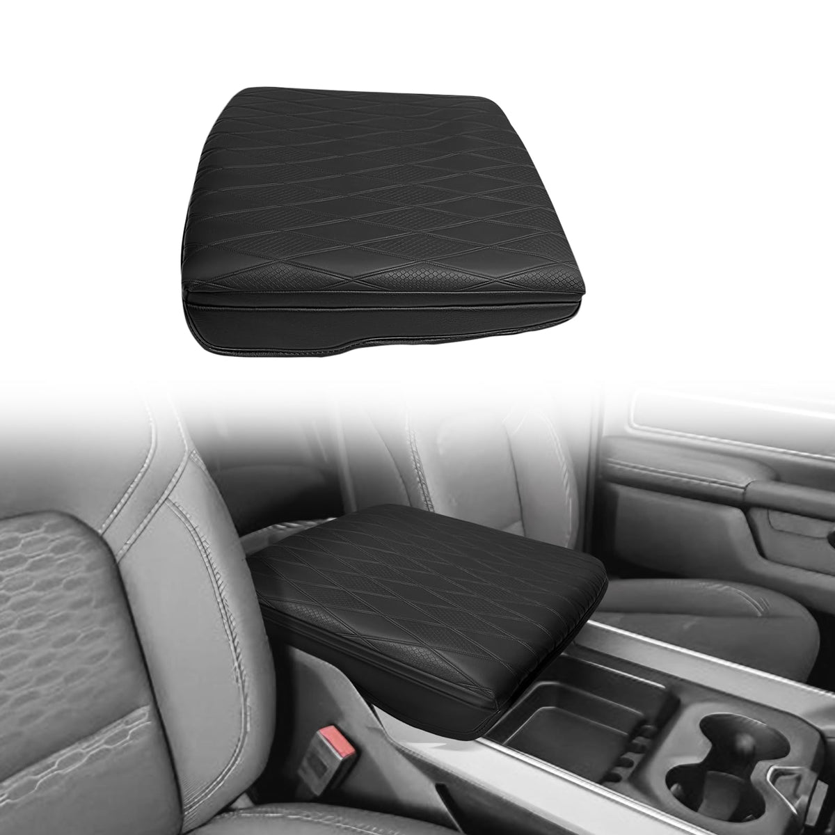 Muslogy Armrest Cover for Silverado/Sierra 2019-2026, Regular Thick, Bench
